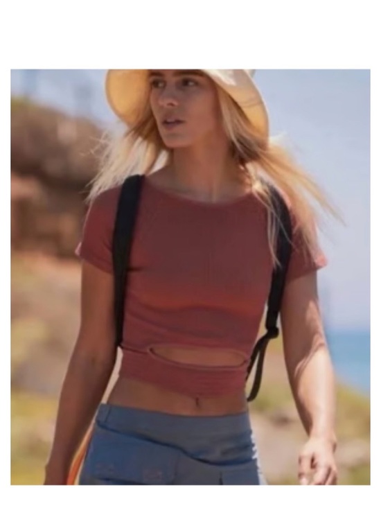 free people movement Tops - FP Movement by Free People Rust Crop Top 🧡
